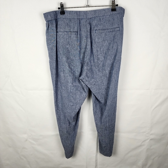 J. Jill Linen Stretch Straight Leg Pull On Pants SIZE Large - Picture 2 of 6